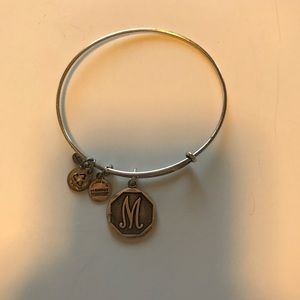 Authentic silver “M” Alex & Ani bangle